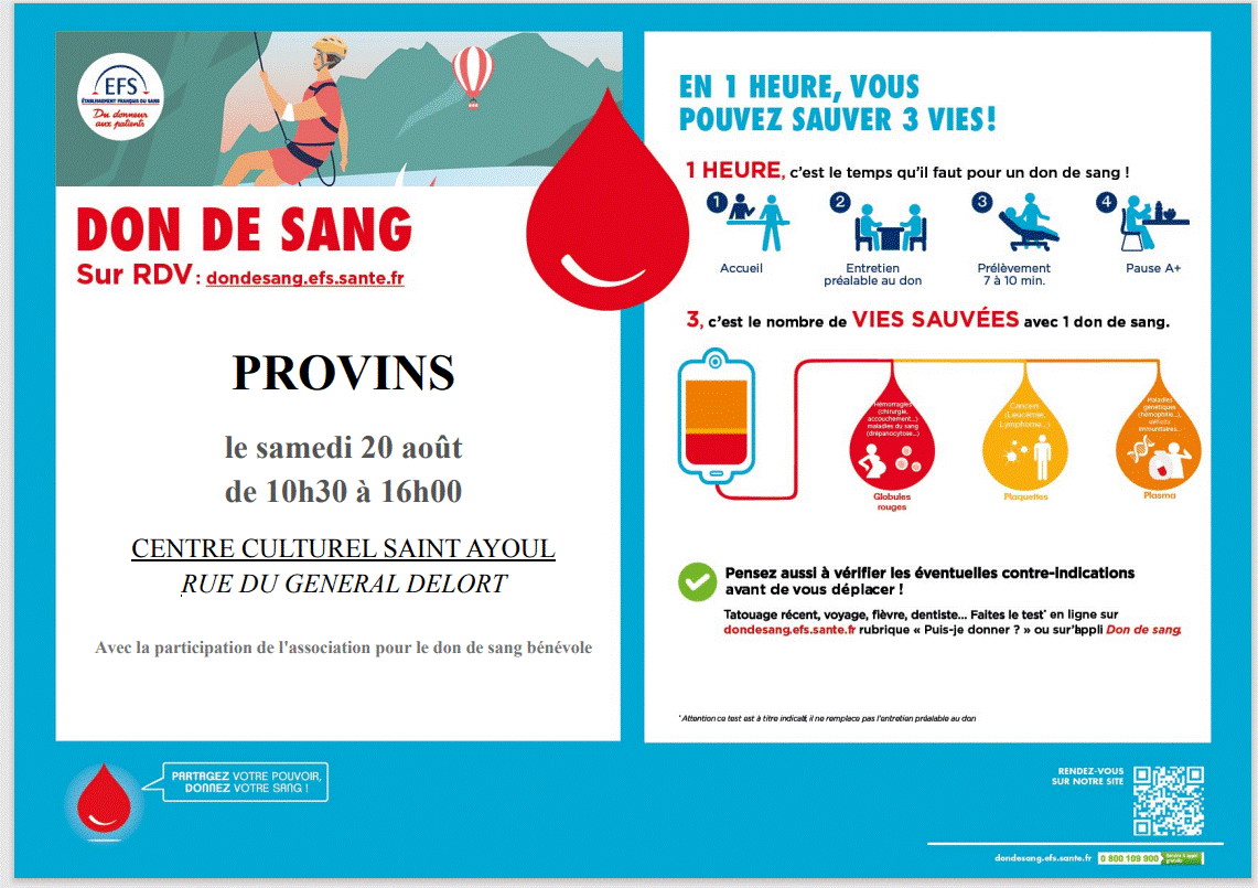 Don de sang 20 aout