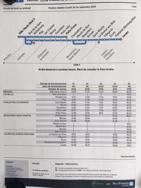 Horaire de bus 3