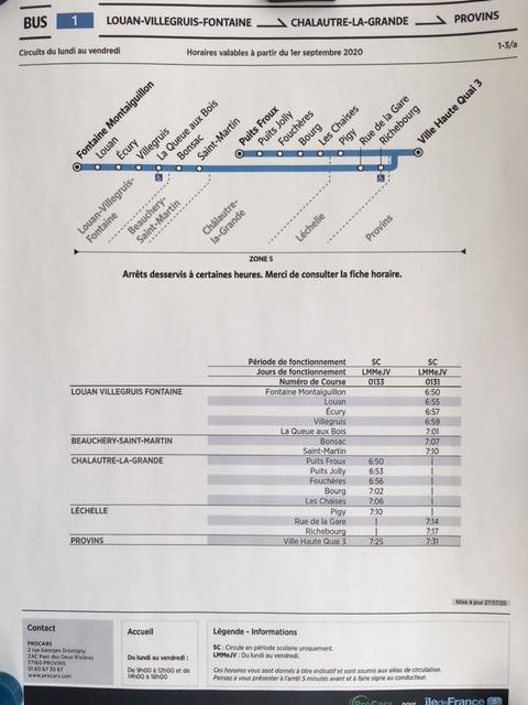 Horaire de bus