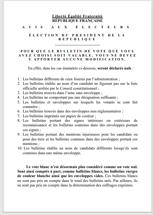 Infos elections 1